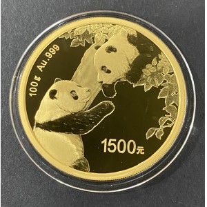 【230101】2023年熊猫100克精制金币