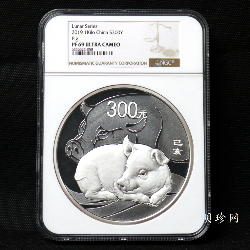 【191115】2019中国己亥（猪）年金银纪念币1公斤圆形银币
