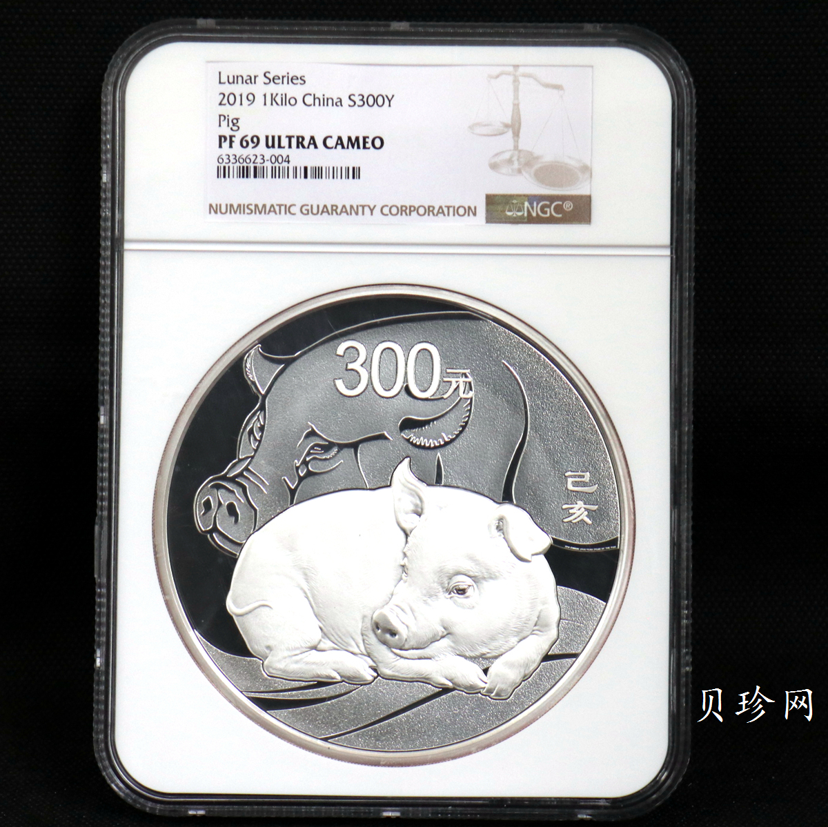 【194712】2019年中国己亥（猪）年金银纪念币1公斤圆形银币