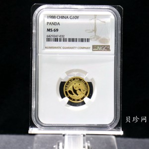 【880104】1988版熊猫1/10盎司普制金币