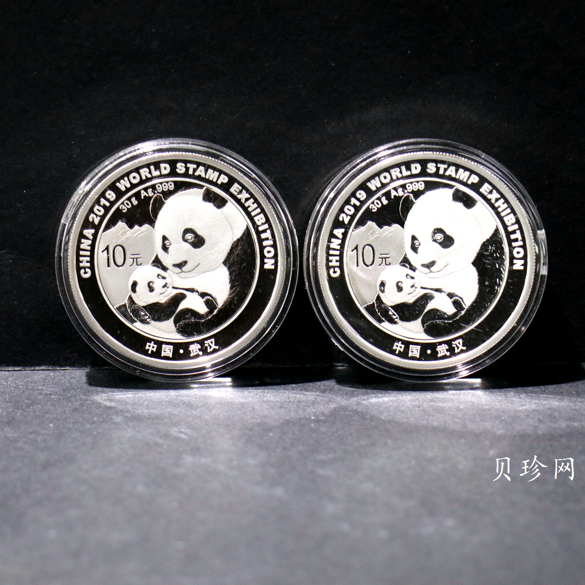 【199911】2019年中国集邮展中国武汉熊猫加字30克银币