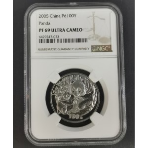 【050112】2005年熊猫1/2盎司精制钯币