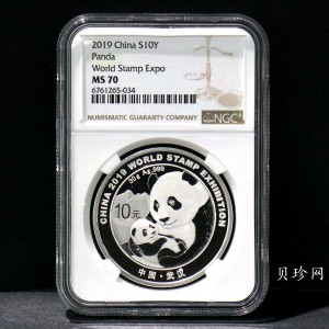 【199911】2019年中国集邮展中国武汉熊猫加字30克银币