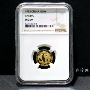 【830104】1983年熊猫1/10盎司普制金币