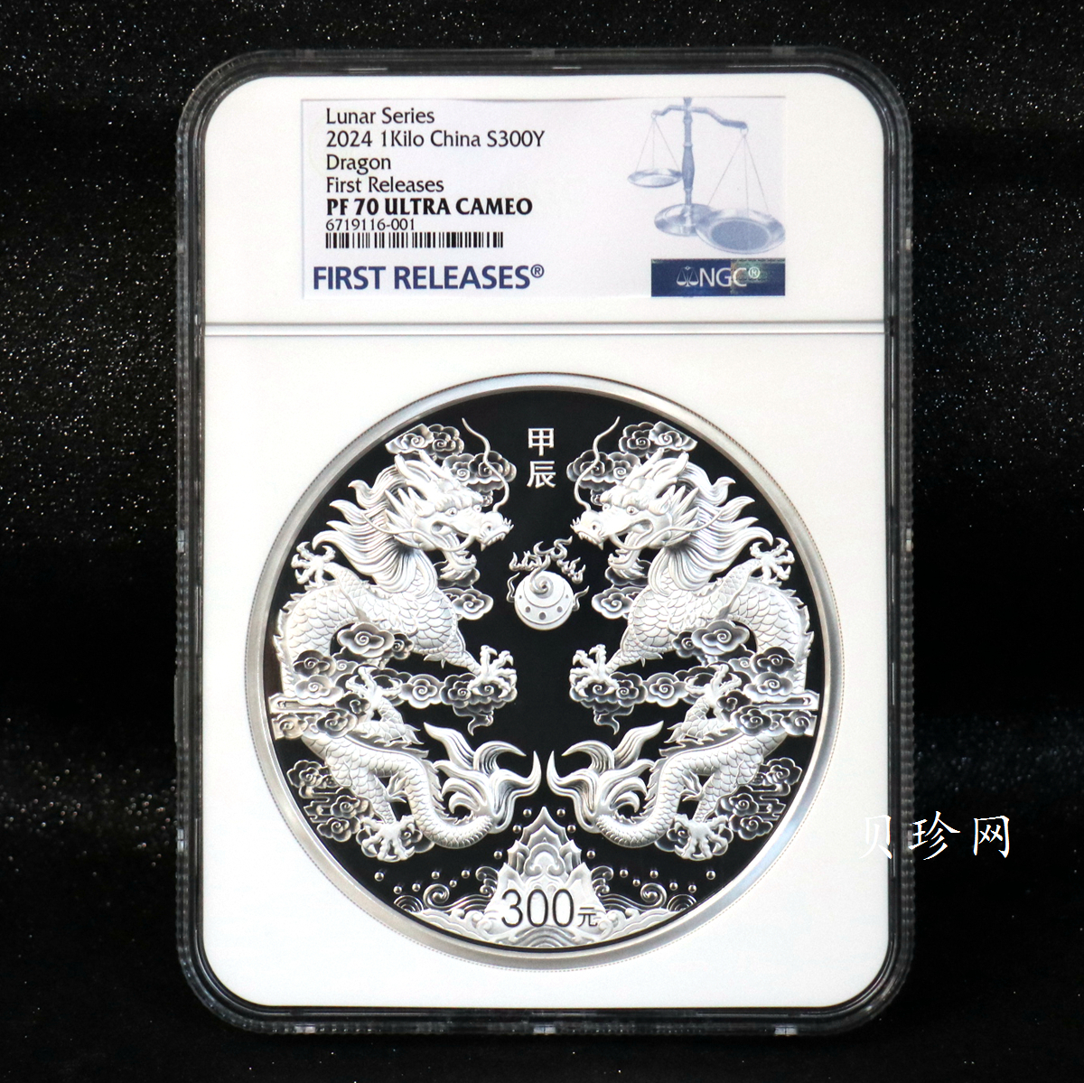 【240009】2024年龙年生肖1公斤精制银币