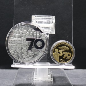 【159130】2015年中国人民抗日战争暨世界反法西斯战争胜利70周年精制金银币2枚一套