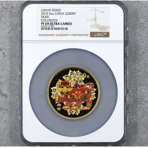 【090811】2010年庚寅虎年生肖5盎司精制彩金币