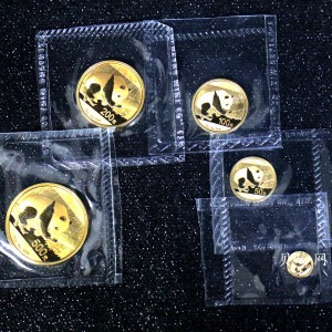 【169170】2016年熊猫普制金币5枚一套