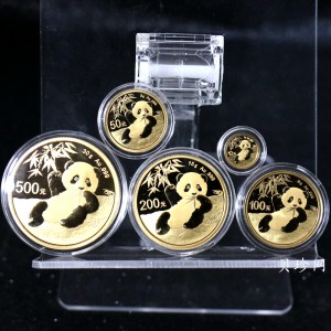 【209040】2020年熊猫普制金币5枚一套