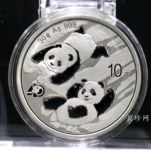 【220106】2022年熊猫贵金属纪念币30克圆形银币