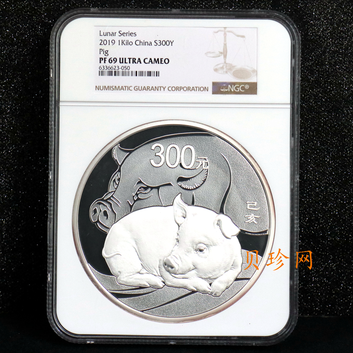 【194712】2019年中国己亥（猪）年金银纪念币1公斤圆形银币