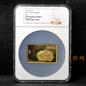 【191109】2019中国己亥（猪）年金银纪念币150克长方形金币