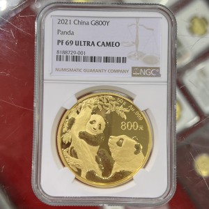 【210110】2021版熊猫金银纪念币50克圆形金币
