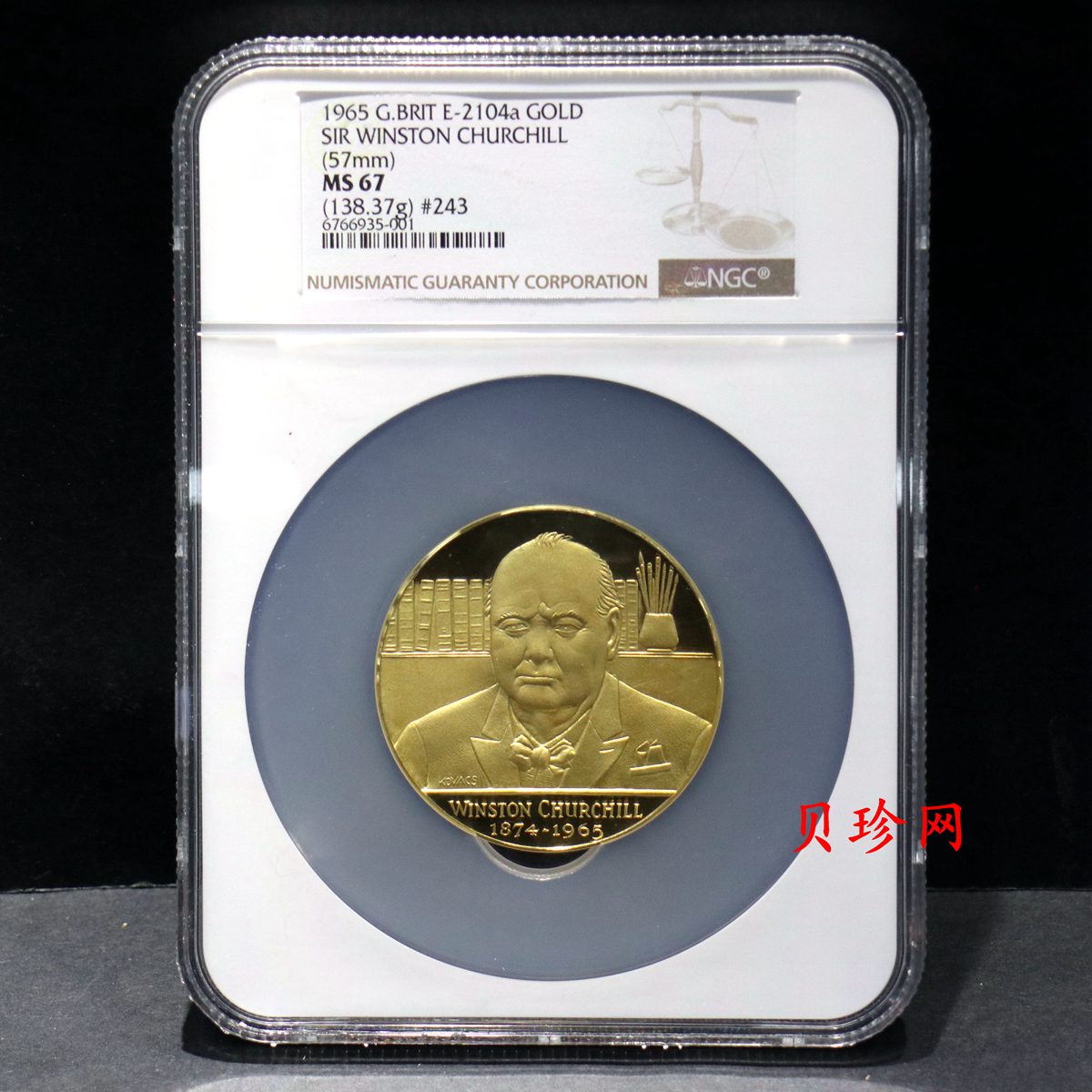 【659040】1965年温斯顿.丘吉尔爵士.138.37克金章